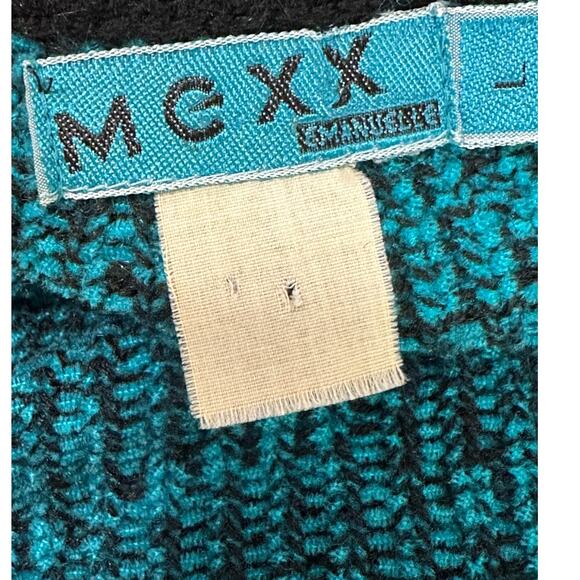 Mexx Emanuel blue black knit long sleeves sweater size large - Picture 3 of 10